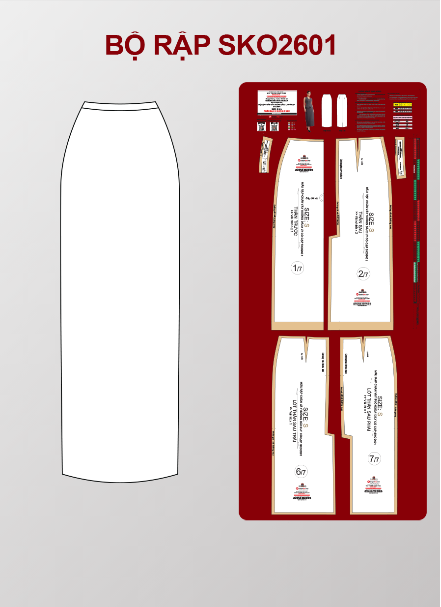 Mẫu bộ rập chuẩn form - thiết kế rập tại TP.HCM